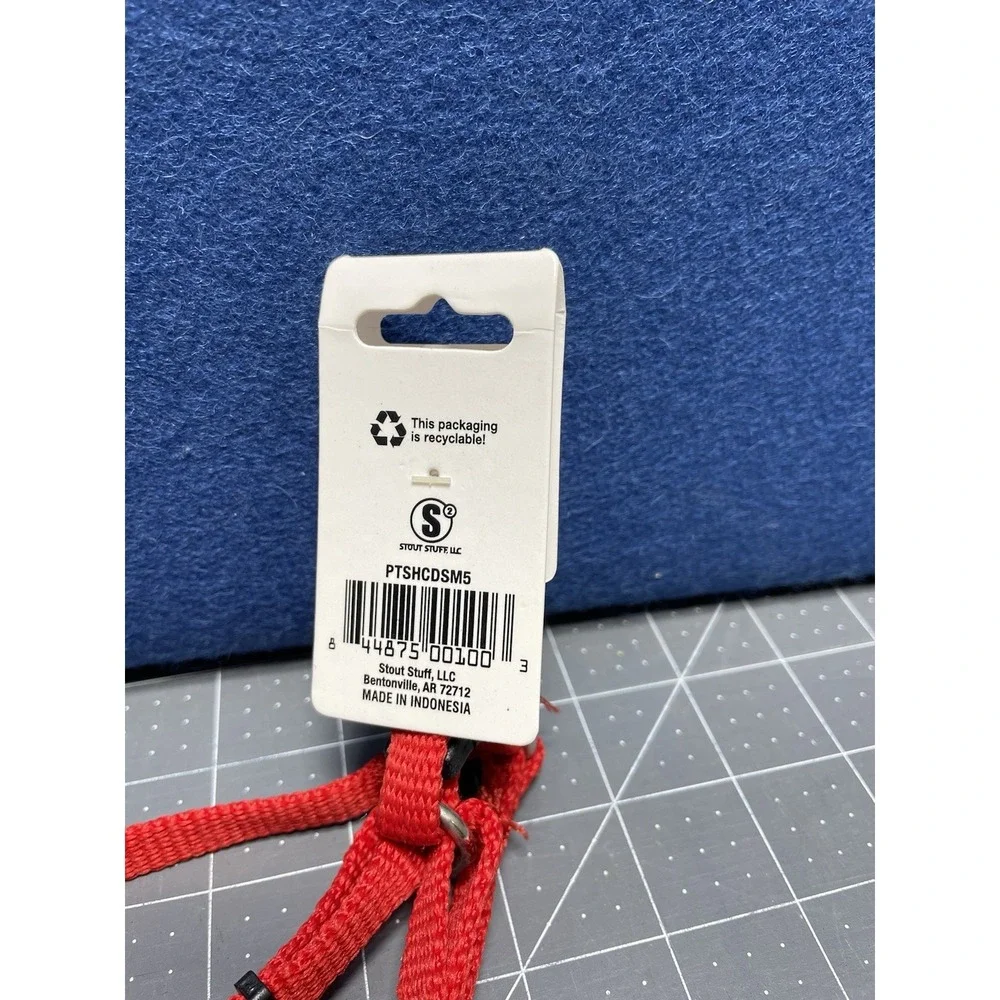 Step in Dog Harness Red Size Small 3/8 in Wide Adjustable Girth 9-14 in